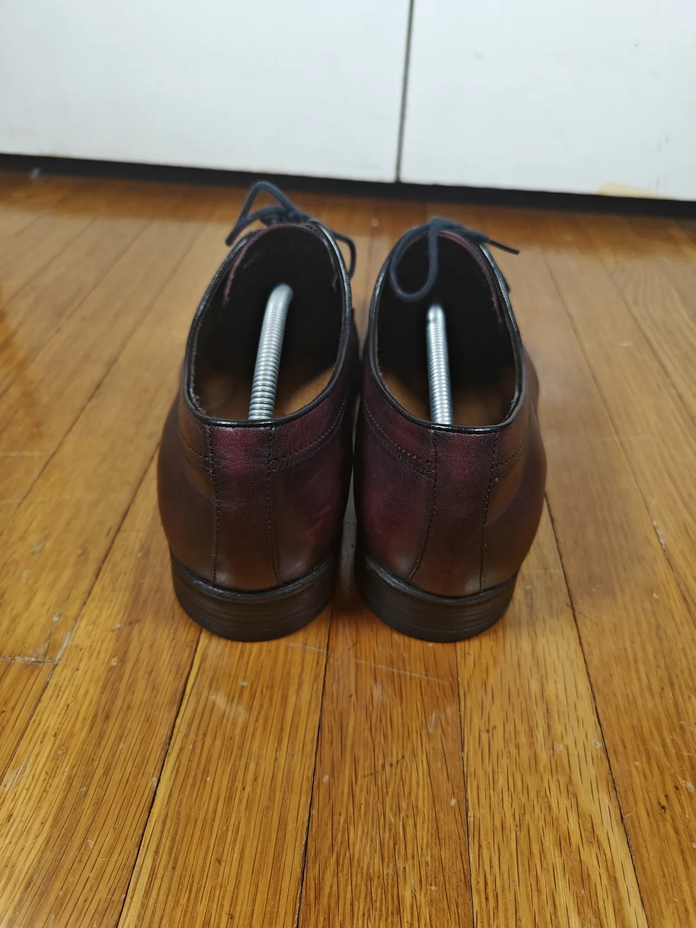 Joseph Abboud Mens 11 Burgundy Leather Taylor Cap Toe Oxford Dress Shoes